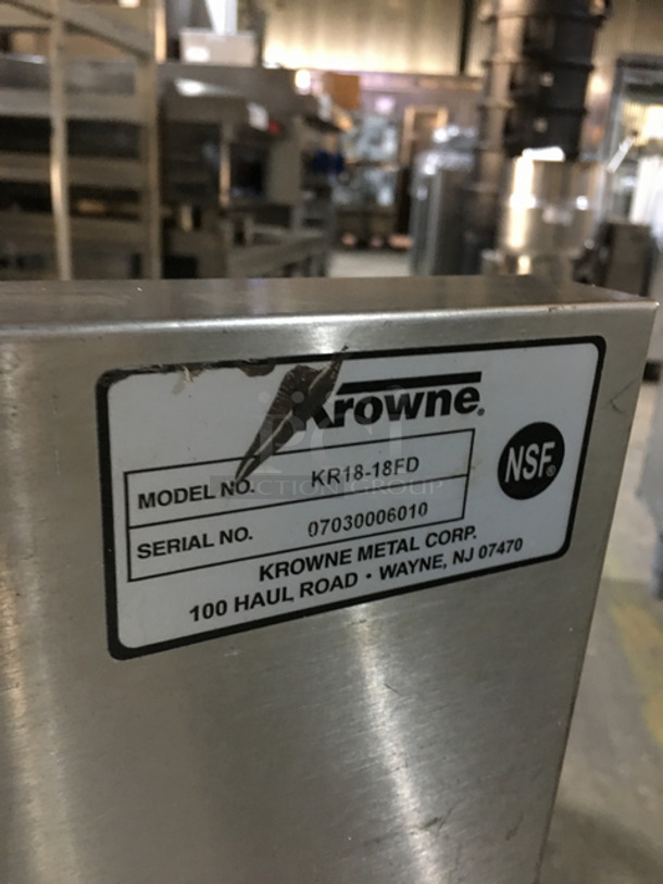 NICE! Krowne Stainless Steel Dry Rack! With Casters! Model: KR18-18FD SN: 07030006010 - Image 7 of 8