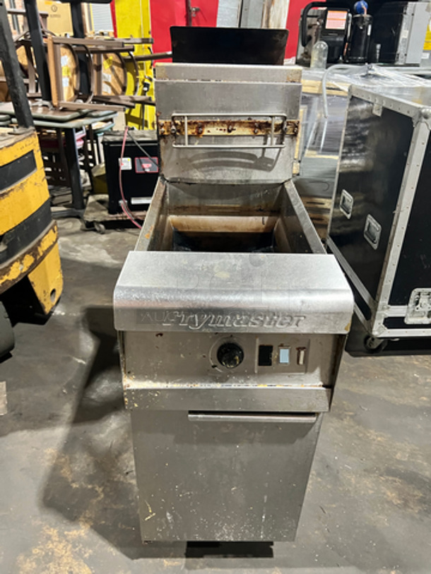 Frymaster Commercial Natural Gas Powered Deep Fat Fryer! All Stainless Steel! On Casters!