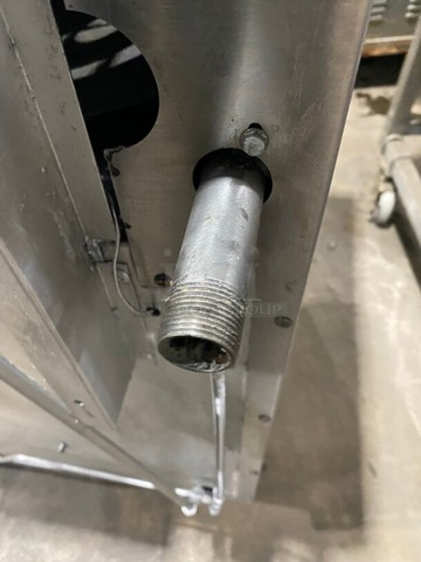 NICE! Vulcan Commerical Natural Gas Powered 10 Burner Stove! With 2 Oven Underneath! All Stainless Steel! On Casters! Working When Removed! - Image 10 of 10