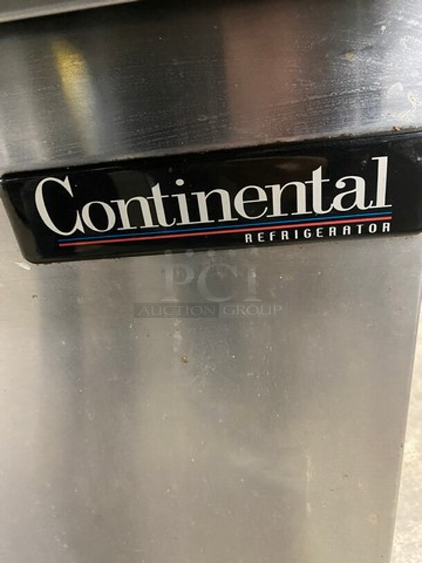 Continental Commercial Refrigerated Sandwich Prep Table! With 2 Door Underneath Storage Space! All Stainless Steel! On Casters! Model: SW3615M SN: 1487851 115V 60HZ 1 Phase! Working When Removed!  - Image 10 of 10