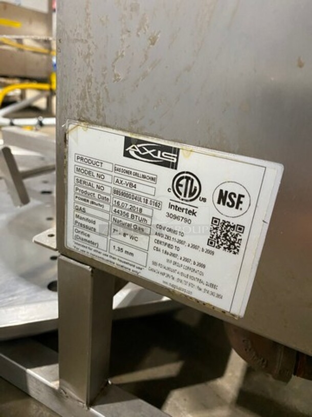 LATE MODEL! 2018 Axis Commercial Natural Gas Powered Kebab/ Gyro Machine! All Stainless Steel! Model: AXVB4 SN: 885900GD4UL180162! Working When Removed! - Image 9 of 10