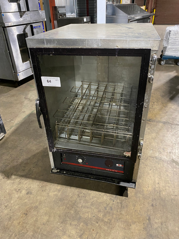Carter Hoffmann Commercial Heated Holding Cabinet! Single View Through Door! Stainless Steel Body! On Casters!