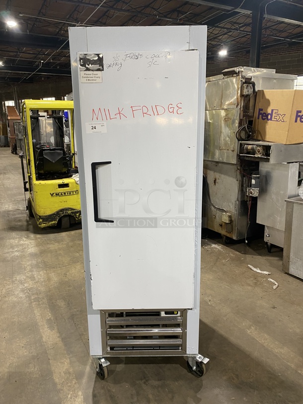 Optimum Single Door Reach in Refrigerator! With Poly Coated Racks! All Stainless Steel! On Commercial Casters! - Image 1 of 9