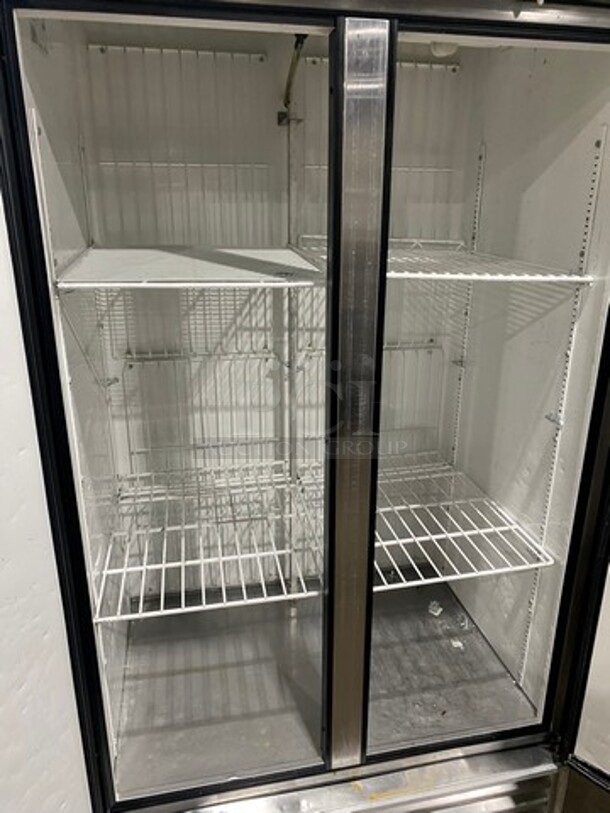 True Commercial 2 Door Reach In Freezer! With Poly Coated Racks! All Stainless Steel! On Casters! Model: T35F SN: 14308214 115V 60HZ 1 Phase - Image 6 of 9