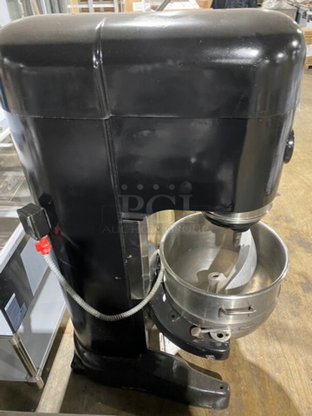 NICE! Hobart Commercial Floor Style 80QT Planetary Mixer! With Mixing Bowl! With Spiral Hook Attachment! Model: M802 SN: 1872385 220V 60HZ 3 Phase! - Image 3 of 8