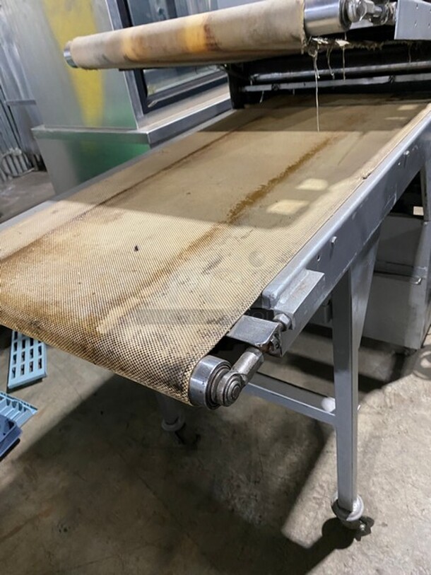 Acme Commercial Floor Style Two Stage Heavy Duty Dough Sheeter! All Stainless Steel! On Casters! - Image 6 of 10