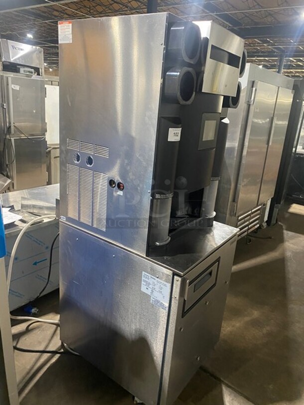 Manitowoc Multiplex All Stainless Steel Smoothie Workstation! On Single Door Undercounter Cooler With Poly Bins! On Casters! Model: MB81 SN: 1701150000057 115V 1PH  - Image 2 of 11