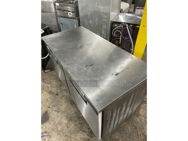 Maxx Cold Commercial Double Door Lowboy/ Worktop Cooler! With Poly Coated Rack! Solid Stainless Steel! On Casters! Model: MXCR60UA SN: 8218185 115V 60HZ 1 Phase - Image 11 of 12