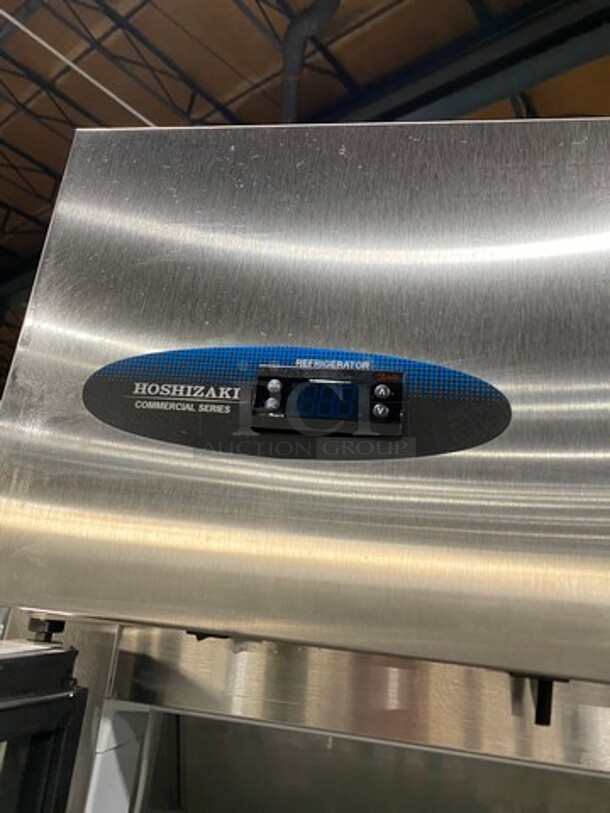 Hoshizaki Commercial Single Door Reach In Cooler! With View Through Door! Poly Drink Racks! Stainless Steel Body! On Casters! Model: CR1SFGECL SN: H50277E 115V 60HZ 1 Phase - Image 8 of 9