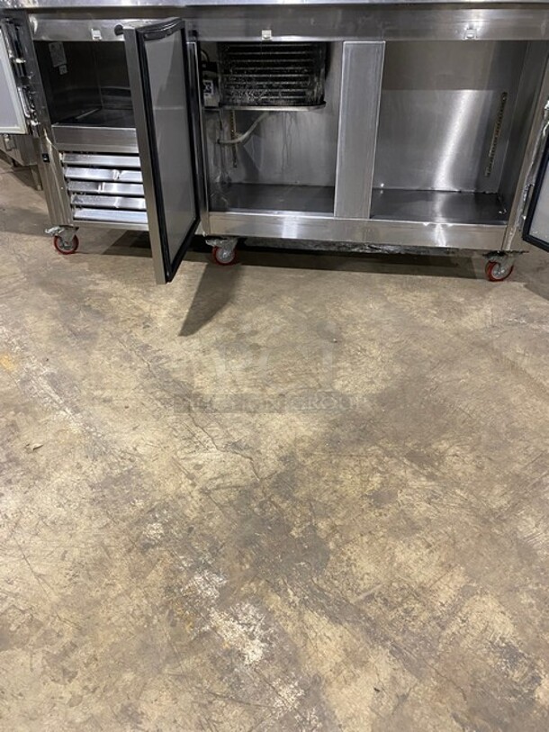 Leader Commercial 3 Door Under The Counter Lowboy/Work Top Cooler! All Stainless Steel! Model: LB72 SN: PY11C2538! 115V 1 Phase! On Casters! - Image 5 of 8
