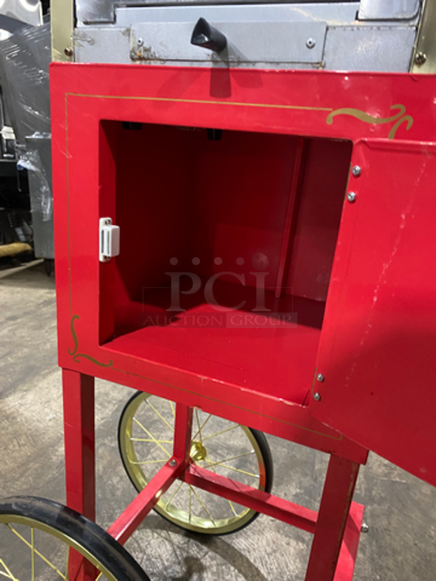 AWESOME! Nostalgia Electrics Vintage Collection Old Fashioned Movie Time Popcorn Cart! 8 OZ Kettle! Model: CCP510 - Image 6 of 9