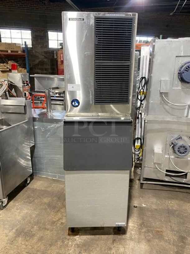 Hoshizaki Commercial Ice Maker Machine! With Commercial Ice Bin! All Stainless Steel! On Legs! Model: KM501MAH SN: R23117L 115/120V 60HZ 1 Phase