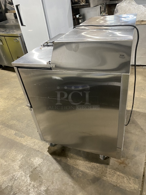 True Stainless Steel Commercial Milk Cooler on Commercial Casters! Eletric Powered! MODEL: TMC-34-S SN:1-4828353 115 Volts, 1 Phase!  - Image 4 of 7