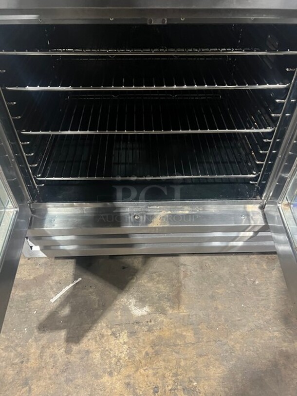 Baker's Pride Cyclone Series Stainless Steel Commercial Electric Powered Full Size Convection Oven w/ View Through Doors, Thermostatic Controls and Metal Oven RackS! MODEL C011-E SN: 28529 408V 3PH 2x Your Bid Makes One Unit! - Image 6 of 12