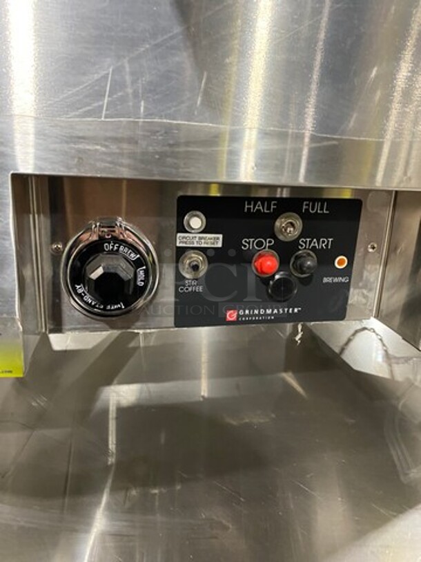 New! Never Used! Grindmaster Commercial Countertop Single Space Saver Coffee Urn! With Hot Water Line! Stainless Steel! On Small Legs! Model: 8116 - Image 9 of 11