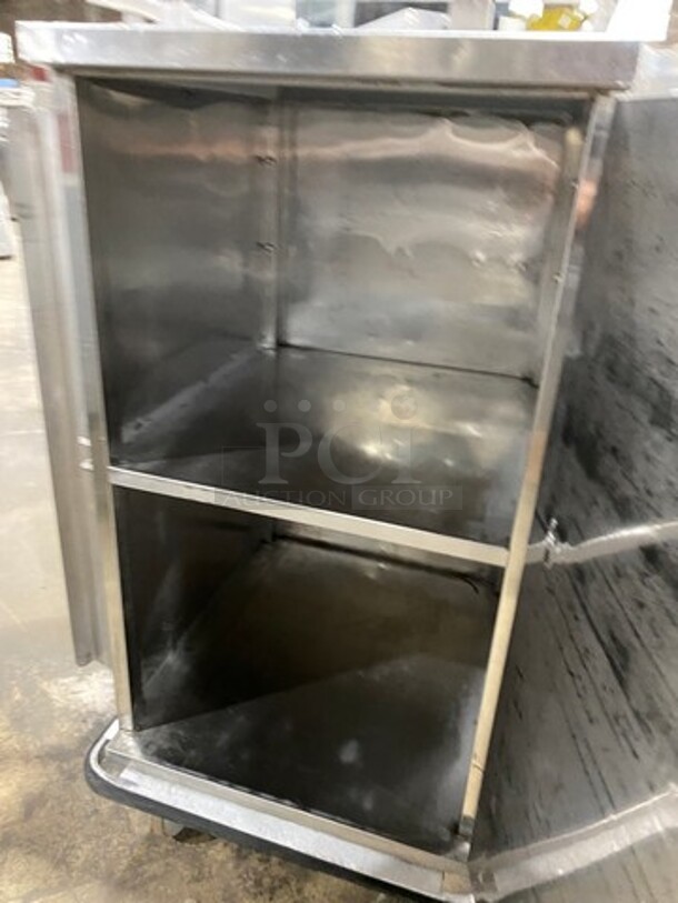 Jones Zylon Commercial Single Door Dry Food Transport Cart! All Stainless Steel! On Casters! Model: ETCUA7 SN: 133831102 - Image 5 of 7