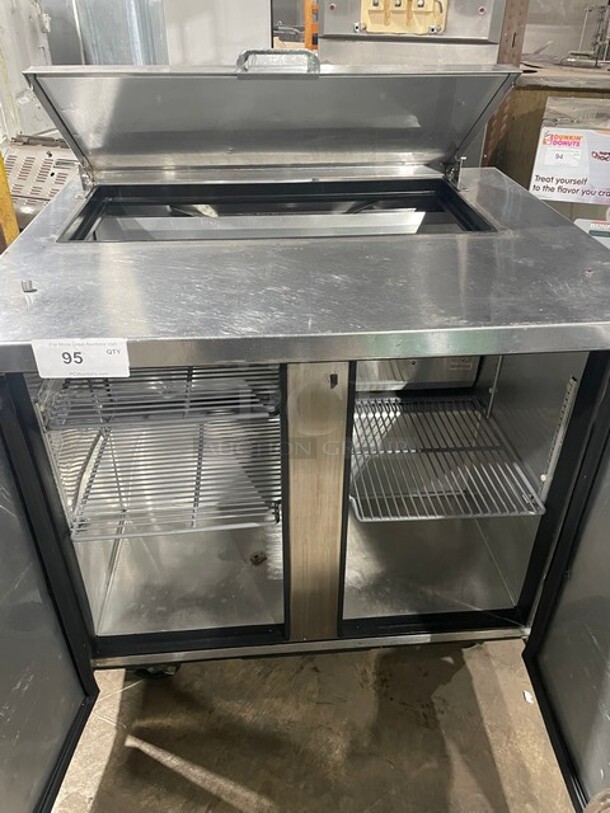 True  Stainless Steel Commercial Sandwich Salad Prep Table! Bain Marie Mega Top on Commercial Casters! 115 Volts, 1 Phase Model: TSSU-36-08 - Image 5 of 9