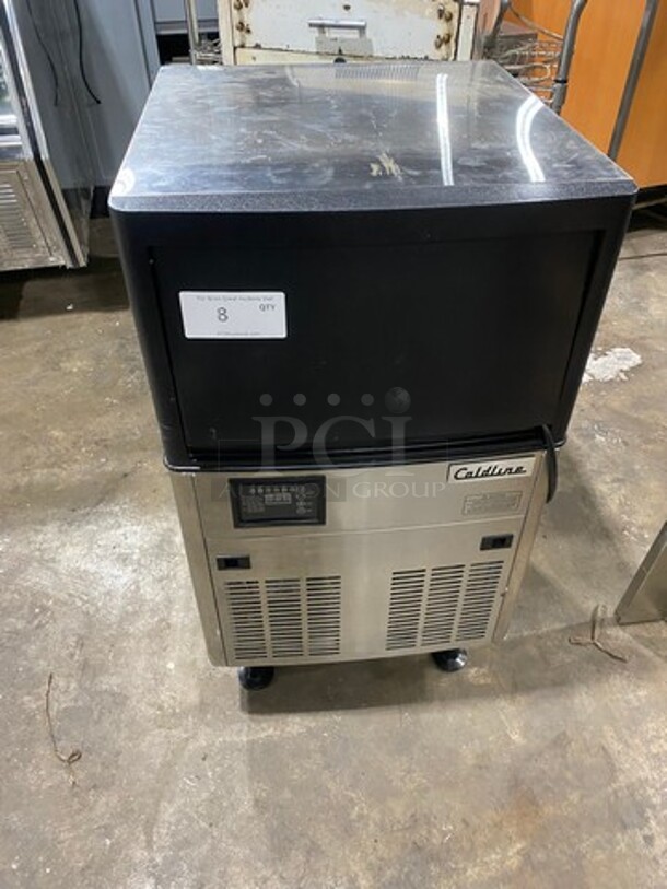 LATE MODEL! 2020 Coldline Commercial Undercounter Ice Maker Machine! All Stainless Steel! On Legs! WORKING WHEN REMOVED! Model: ICE120 115V