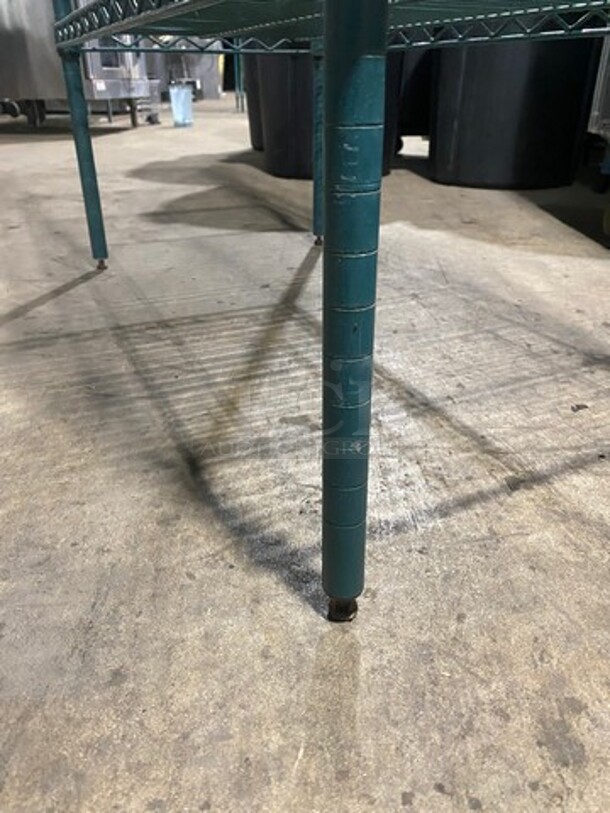 Metro 4 Tier Shelf! On Legs! BUYER MUST DISMANTLE! PCI CANNOT DISMANTLE FOR SHIPPING! PLEASE CONSIDER FREIGHT CHARGES! - Image 6 of 7