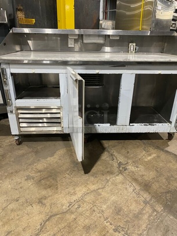 2016 Leader Commercial Refrigerated Pizza Prep Table! With Marble Top! With 3 Door Storage Space Underneath! All Stainless Steel! On Casters! Model: DR72SC SN: PZ04M2508 115V 60HZ 1 Phase - Image 5 of 10