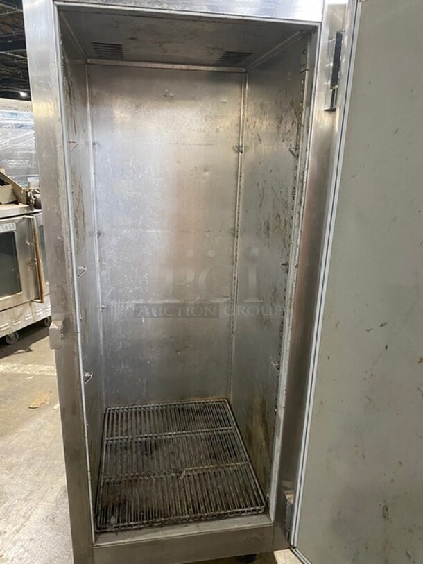 Victory Upright One Solid Door Stainless Steel Reach In Freezer! Model VF1 Serial H0634121! 115V 1 Phase! On Casters!  - Image 6 of 10