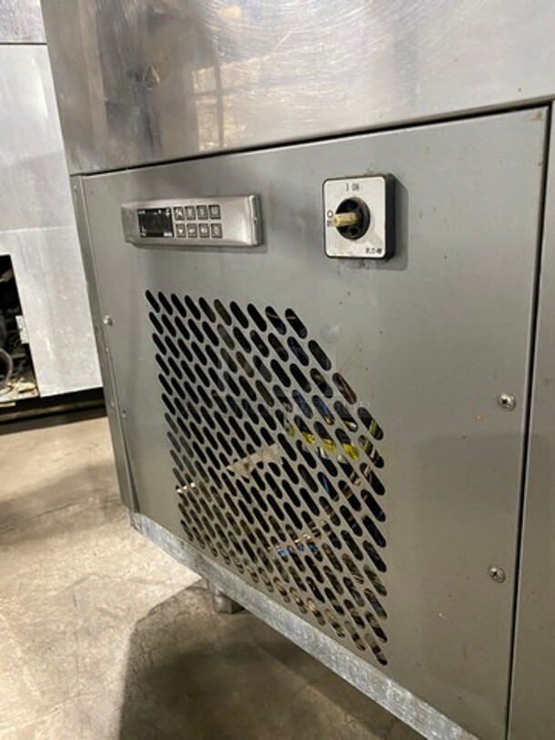 Ciam Commercial Refrigerated Sandwich Prep Station! With Sneeze Guard! With Commercial Cutting Board! With Underneath Storage Space! All Stainless Steel! Model: F83S3RV200 SN: SN2758PC 120V 60HZ 1 Phase! Working When Removed! - Image 10 of 11