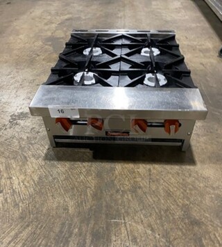 Great! Late Model! Sierra Commercial Countertop Natural Gas Powered 4 Burner Range! All Stainless Steel!