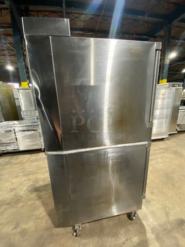 Vulcan Commercial Natural Gas Powered Double Deck Convection Oven! With View Through Doors! Metal Oven Racks! All Stainless Steel! On Casters! 2x Your Bid Makes One Unit! Model: SG1010T SN: 48068508 - Image 4 of 12