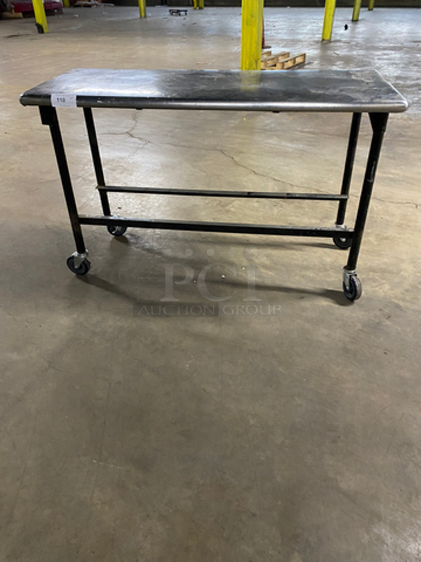 Solid Stainless Steel Work Top/ Prep Table! On Casters!