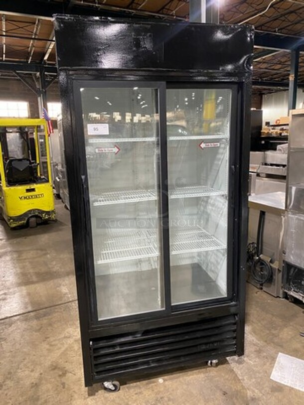 True Commercial 2 Sliding Door Reach In Refrigerator Merchandiser! With View Through Doors! With Poly Coated Racks! Model: GDM33 SN: 13193941 115V 60HZ 1 Phase - Image 1 of 8