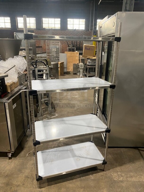 Uline Commercial Metal 4 Tier Shelf!  - Image 2 of 6