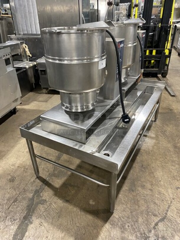 GREAT! Groen Commercial Electric Powered Tilting Soup Kettle! On Equipment Stand! All Stainless Steel! On Legs! Model: TDB40 SN: 86389 & SN: 86387 208V 60HZ 3 Phase - Image 2 of 12