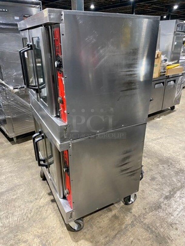 Vulcan Commercial Natural Gas Powered Double Deck Convection Oven! With View Through Doors! Metal Oven Racks! All Stainless Steel! On Casters! 2x Your Bid Makes One Unit! Model: VC4GD167 SN: 48159620 - Image 3 of 10