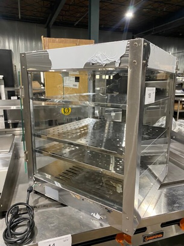 Commercial Countertop Electric Powered Heated Food Display Case! Glass All Around! With Rear Access! Stainless Steel Body! - Image 2 of 7