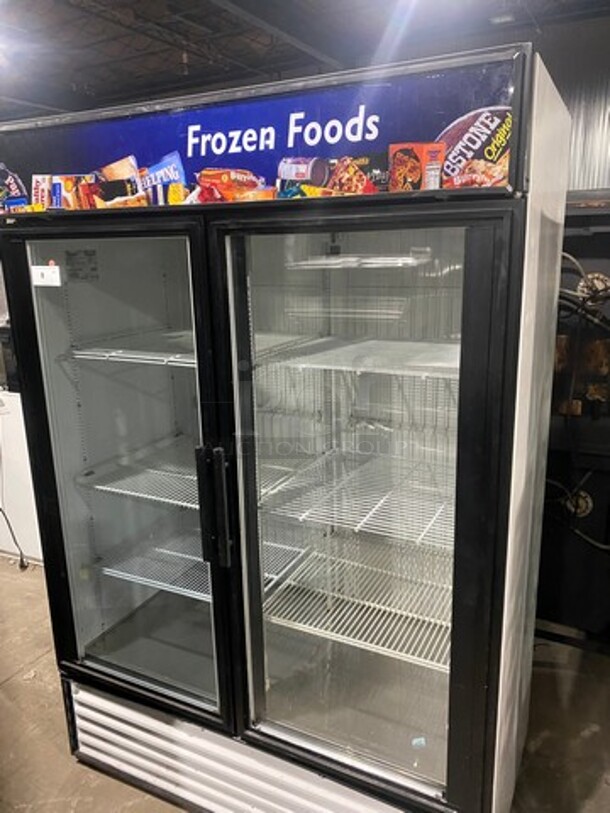 True 2 Door Reach In Freezer Merchandiser! With View Through Doors! With Poly Coated Racks! Model: GDM49F SN: 14001566 115/208/230V 60HZ 1 Phase - Image 9 of 9