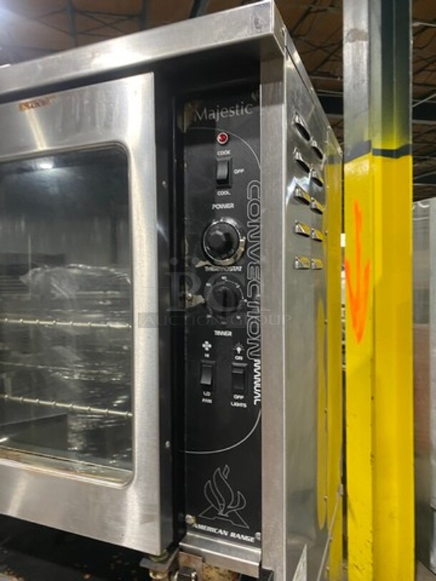 American Range Commercial Electric Powered Double Deck Convection Oven! Majestic Series! With View Through Doors! With Metal Oven Racks! All Stainless Steel! Model MSDE2GG Serial 150602049! 208V 1/3Phase! On Casters! 2 X Your Bid Makes One Unit! - Image 7 of 10