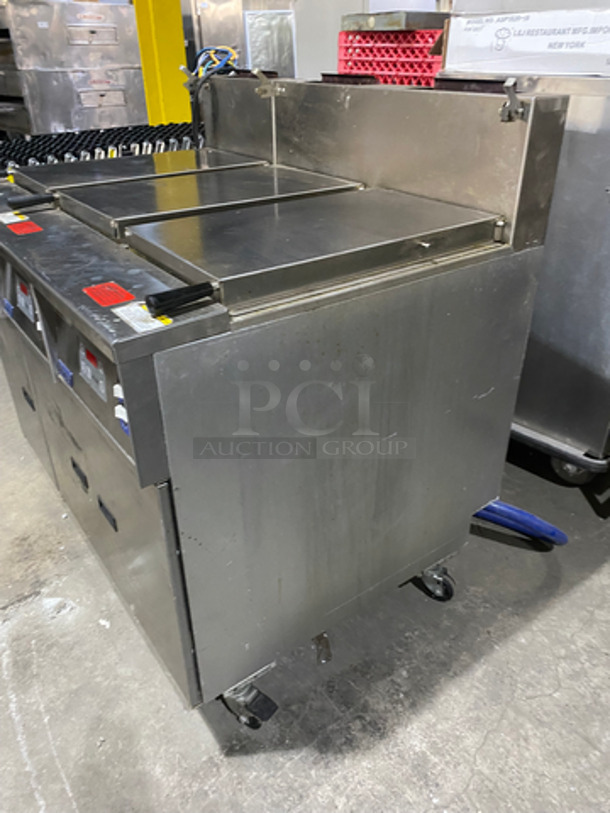 WOW! Pitco Commercial Natural Gas Powered 3 Bay Pasta Cooker! With Backsplash! All Stainless Steel! On Casters! Model: SRTG SN: G16AD007609 115V 60HZ - Image 2 of 12