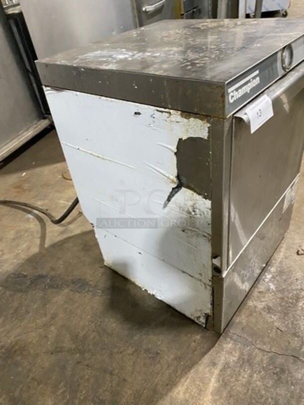 Champion Commercial Under The Counter Dishwasher! All Stainless Steel! Model: UL100 SN: W130336108 120V 60HZ 1 Phase - Image 2 of 10