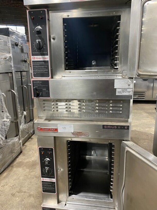 Sweet! 2014 Market Forge Commercial Natural Gas Powered Double Deck Convection  Steamer Cabinet! All Stainless Steel! On Legs! 2x Your Bid Makes One Unit! Model: SIRIUS II-6! - Image 5 of 12