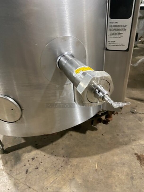 Nice! GROEN Natural Gas Powered All Stainless Steel Commercial Jacketed Steam Kettle! Model GG40! On Legs! - Image 7 of 9