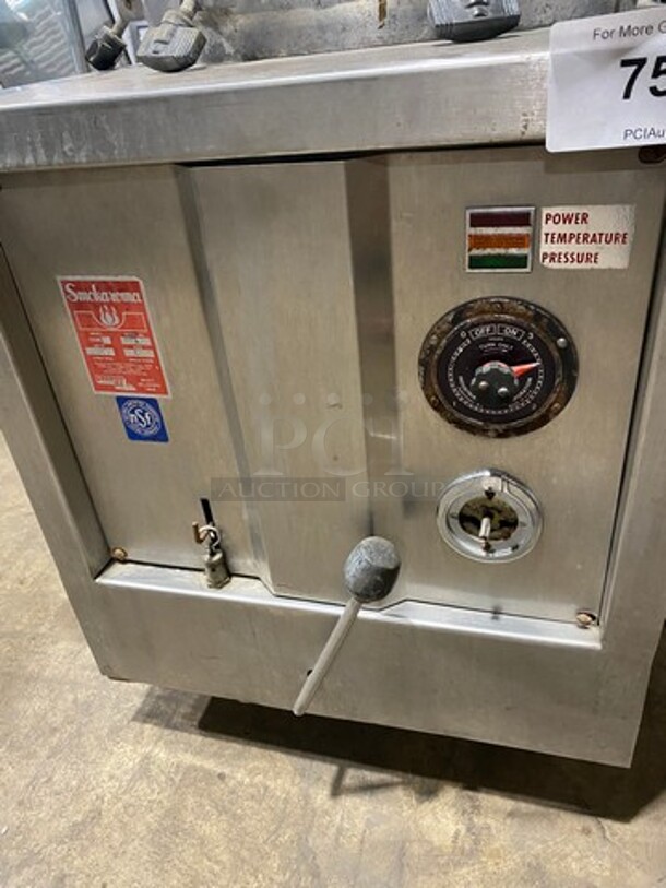 Smokaroma Commercial Electric Powered Pressure BBQ Cooker/ Smoker! All Stainless Steel! On Casters! Model: CU200F SN: 6118 208V - Image 7 of 9