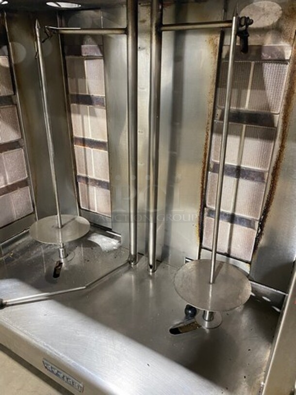 Attias Natural Gas Powered Dual Gyro Machine! All Stainless Steel! WORKING WHEN REMOVED!
 - Image 5 of 11