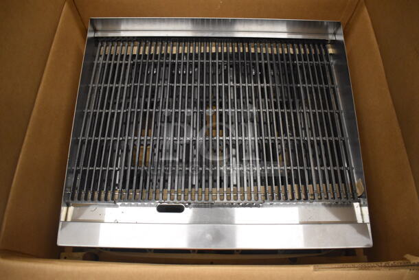 BRAND NEW IN BOX! Star 6036CBB Stainless Steel Commercial Countertop Natural Gas Powered Charbroiler Grill. Stock Picture Used a Gallery. 36x32x14 - Image 6 of 6
