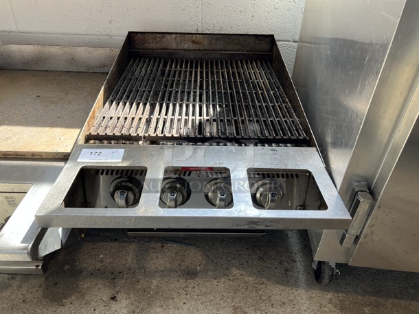 Star Ultra Max Stainless Steel Commercial Countertop Natural Gas Powered Charbroiler Grill.  - Image 1 of 4