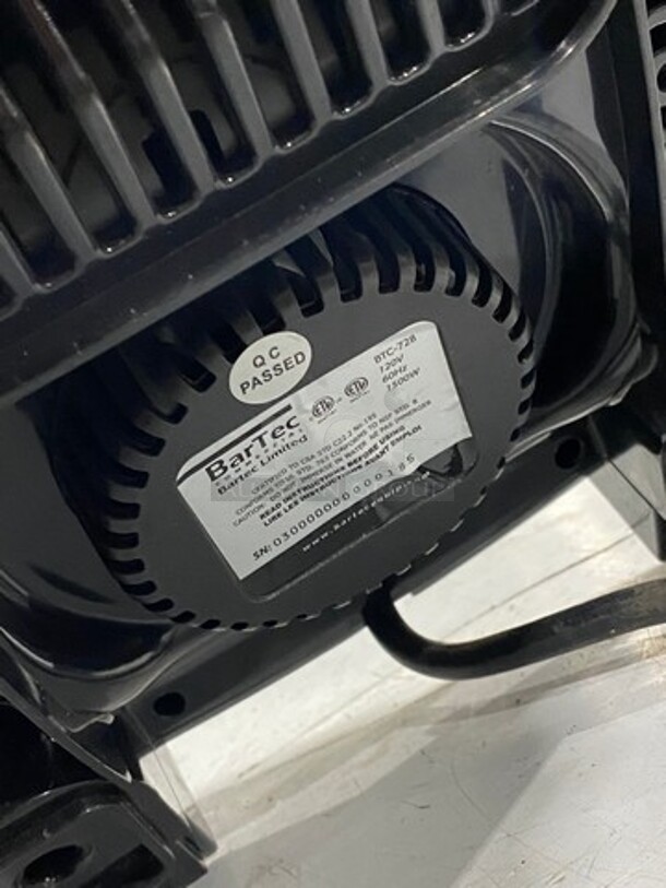 BarTec Commercial Countertop Heavy Duty Blender! With 60 OZ Pitcher! Model: BTC728 SN: 030000000000185 120V - Image 7 of 8