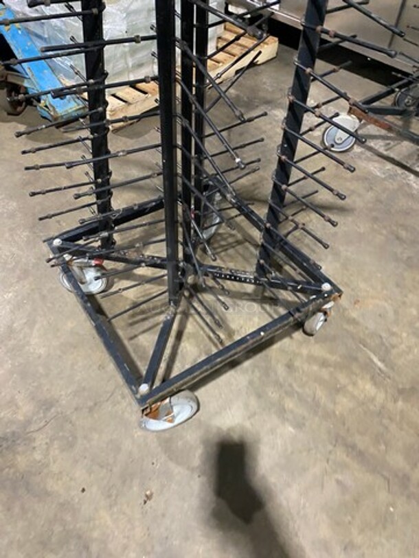 Jack Stack Black Metal Plate Racks! On Casters! - Image 2 of 4