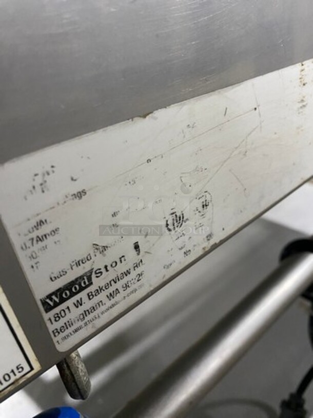 Woodstone Commercial Natural Gas Powered Flat Griddle! With Split Top! With Back & Side Splashes! On Equipment Stand! With Storage Space Underneath! All Stainless Steel! On Casters! - Image 11 of 12