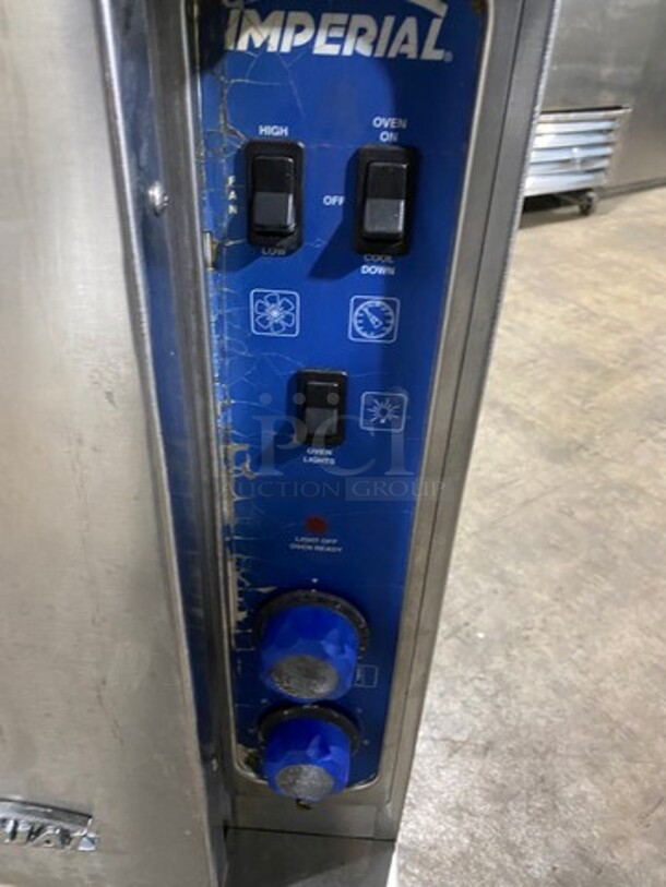 Imperial Commerical Natural Gas Powered Convection Oven! With View Through Door! Metal Oven Racks! All Stainless Steel! With Legs On Casters! - Image 6 of 12