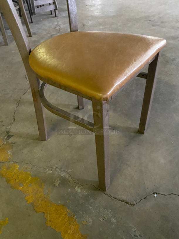 Tan Cushioned Chairs! With Brown Metal Body! 5x Your Bid! - Image 7 of 7