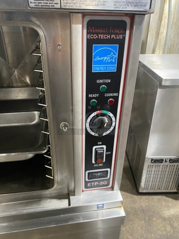 Market Forge Commercial Natural Gas Powered Single Cabinet Steamer! All Stainless Steel! On Legs! Model: ETP5G SN: 7623611CC5517 - Image 6 of 11